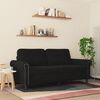 vidaXL Dvivietė sofa, juodos spalvos, 140cm, aksomas
