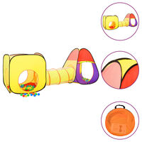 vidaXL Žaidimų palapinė su 250 kamuoliukų, spalvota, 255x80x100cm
