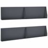 vidaXL Sienelė 4 vnt. 100 x 12 x 50 cm Plienas Antracito