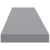 vidaXL Pakabinamos lentynos, 4vnt., pilkos, 120x23,5x3,8cm, MDF