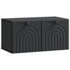 vidaXL Sieninė TV spintelė Juoda 59,5 x 31 x 30 cm Apdirbta mediena