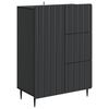 vidaXL Kabalas Juoda 66 x 34,5 x 91,5 cm Apdirbta mediena