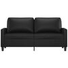 vidaXL Dvivietė sofa, juodos spalvos, 140cm, dirbtinė oda