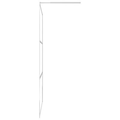 vidaXL Dušo sienelė su lentyna, chromo, 100x195cm, stiklas/aliuminis