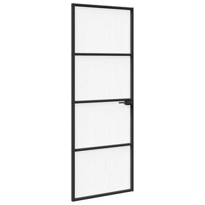 vidaXL Namų durys 76 x 201,5 x 3,5 cm Aliuminis ir Temperuotas Stiklas