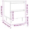 vidaXL Naktinė spintelė, juodos spalvos, 40x35x50cm, apdirbta mediena