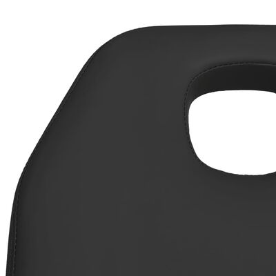 vidaXL Masažinis stalas, juodos spalvos, 180x62x(86,5-118)cm