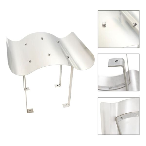 vidaXL Kamino stogelis, nerūdijantis plienas 50 x 50 x 37 cm