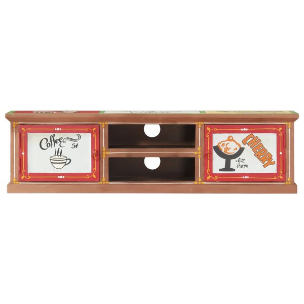 vidaXL TV spintelė, 130x30x36cm, mango masyvas, tapyta rankomis