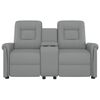vidaXL Dvivietis atlošiamas masažinis krėslas, pilkas