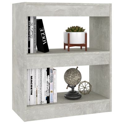 vidaXL Spintelė knygoms/kambario pertvara, betono pilka, 60x30x72cm