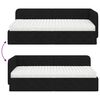 vidaXL Kampinė lovos konstrukcija Juoda 90 x 200 cm audinys