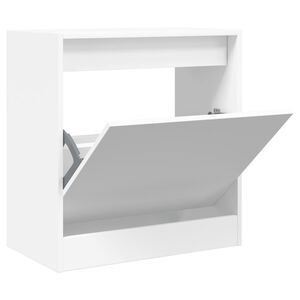 vidaXL Spintelė batams, baltos spalvos, 60x34x63,5cm, apdirbta mediena