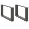 vidaXL Kavos staliuko kojelės, 2 vnt., antracito spalvos, 60x(30-31) cm, plienas