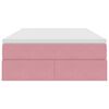 vidaXL Lova su daiktų laikymo vieta ir čiužiniu Rožinė 120 x 200 cm
