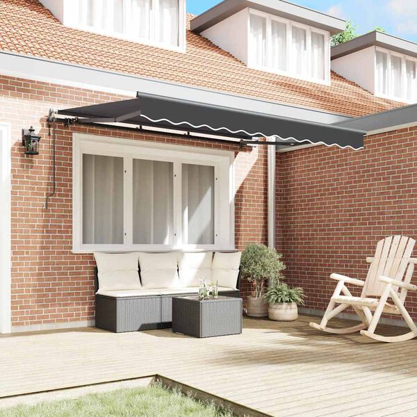 vidaXL I&scaron;traukiama markizė Antracitas 300 x 200 cm audinys