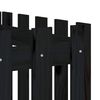 vidaXL Sodo lovelis, juodas, 200x50x50cm, pu&scaron;is, tvorelės dizaino