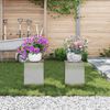 vidaXL Augalų stovas 2 pcs Sidabro 24 x 24 x 35 cm