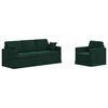 vidaXL Sofa 2 pcs Tamsiai žalia 198 x 78 x 80 cm Aksomas