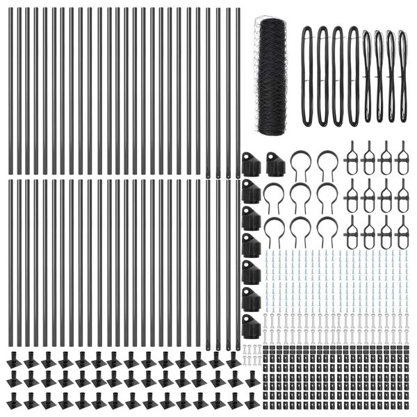 vidaXL Tvorelės stulpas Pilka 100 x 0,4 m (50 mm tinklas)