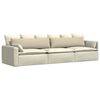 vidaXL Sofa Pagalvės 2 pcs Kreminė 145 x 40 cm audinys