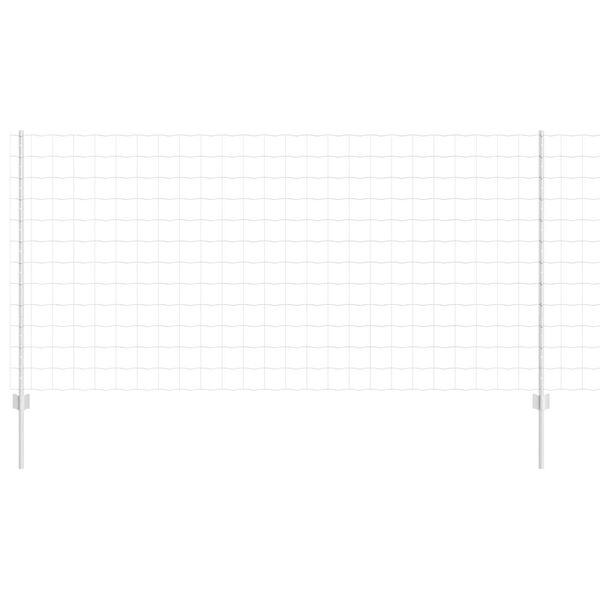 vidaXL Tvora su stulpais Sidabro 1,2 x 10 m Plienas
