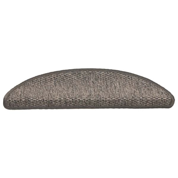 vidaXL Lipnūs laiptų kilimėliai, 30vnt., rudos smėlio sp., 56x17x3cm