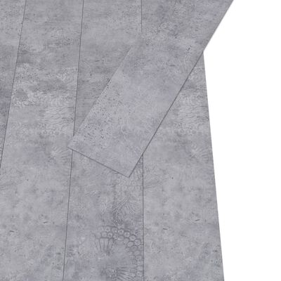 vidaXL Grindų plokštės, cemento pilka, PVC, prilipdomos, 5,02m², 2mm