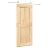 vidaXL Slankios durys Natūrali ir Balta 85 x 210 cm