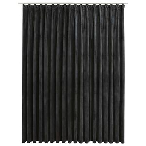 vidaXL Naktinė užuolaida su kabliukais, antracito, 290x245cm, aksomas