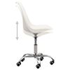 vidaXL Valgomojo kėdės, 6vnt., baltos, dirbtinė oda