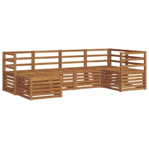 vidaXL Sekcijos sofų komplektas 6 pcs Natūrali