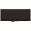 vidaXL Vonios kambario stalvir&scaron;is, tamsiai rudas, 100x40x2 cm, mediena
