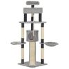 vidaXL Draskyklė katėms su stovais iš sizalio, pilkos spalvos, 145cm