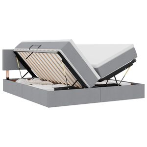 vidaXL Saugos lova &Scaron;viesiai pilka 180 x 200 cm Dirbtinė oda