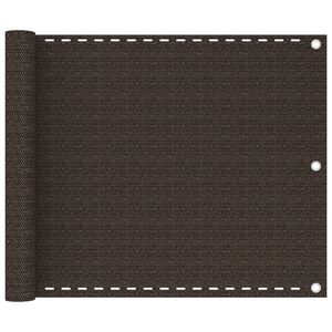 vidaXL Balkono pertvara, rudos spalvos, 75x300cm, HDPE