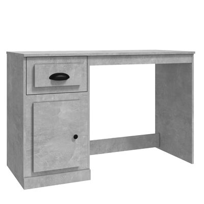vidaXL Rašomasis stalas, betono pilkas, 115x50x75cm, mediena