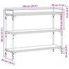 vidaXL Konsolinis stalas su lentyna Sena mediena 100 x 30 x 80 cm