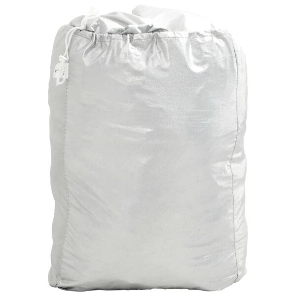 vidaXL Pusės automobilio uždangalas su kabliukais, sidabrinis, XL