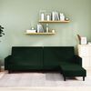 vidaXL Dvivietė sofa-lova su pakoja, tamsiai žalios spalvos, aksomas