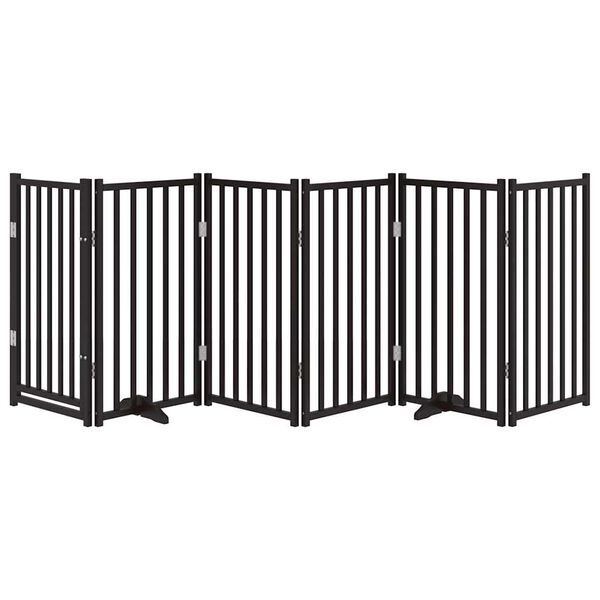 vidaXL Varteliai &scaron;unims su durimis, 6 segmentai, juodi, 300cm, eglė