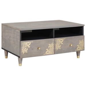 vidaXL Kavos staliukas Pilka 80 x 54 x 40 cm Kietas mango medis