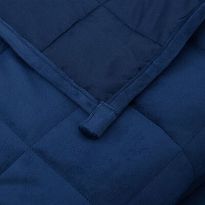 vidaXL Sunki antklodė, mėlynos spalvos, 137x200cm, audinys, 10kg