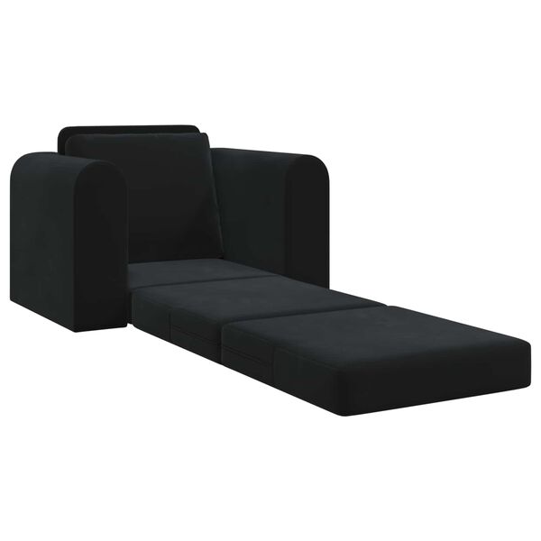 vidaXL Sofa lova Juoda 98 x 71 x 83 cm Aksomas