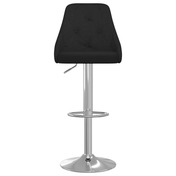 vidaXL Baro taburetės, 2vnt., juodos spalvos, audinys