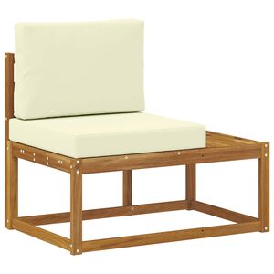 vidaXL Lauko galinė sofa su pagalve Natūrali 91 x 63 x 73 cm