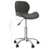 vidaXL Pasukama valgomojo kėdė, tamsiai pilkos spalvos, aksomas