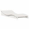 vidaXL Saulės gultas, baltas, 205x80x31,5cm, pu&scaron;ies medienos masyvas