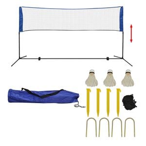 vidaXL Badmintono tinklas su plunksninukais, 300x155 cm