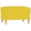 vidaXL Trivietė sofa su pakoja, &scaron;viesiai geltona, 180cm, audinys